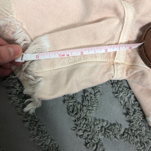 J. Brand High Rise Distressed Pink Jean Shorts - Picture 8 of 8